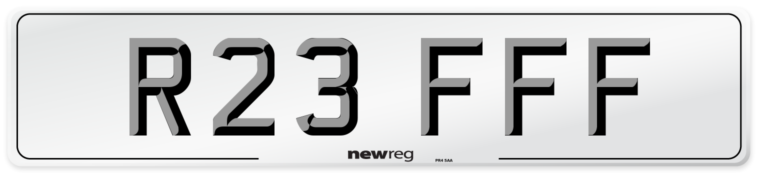 R23 FFF Number Plate from New Reg